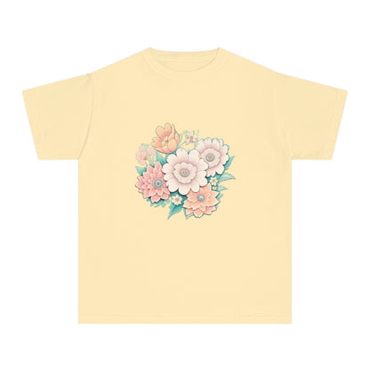 Mary Flowers Front Graphic Youth Midweight Tee