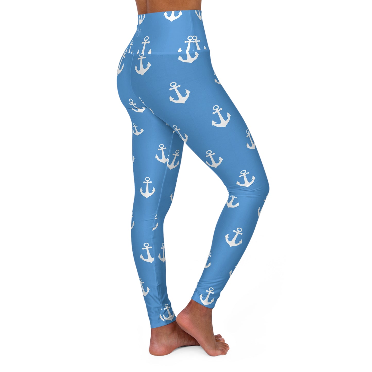 Anchors  Waisted Yoga Leggings (AOP)