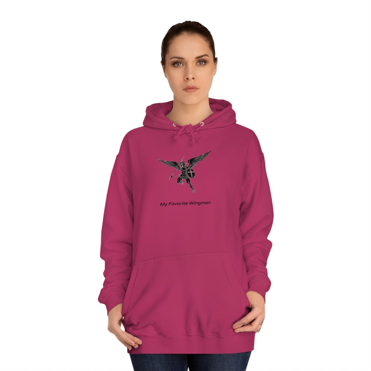 Archangel Saint Michael Wingman Unisex College Hoodie