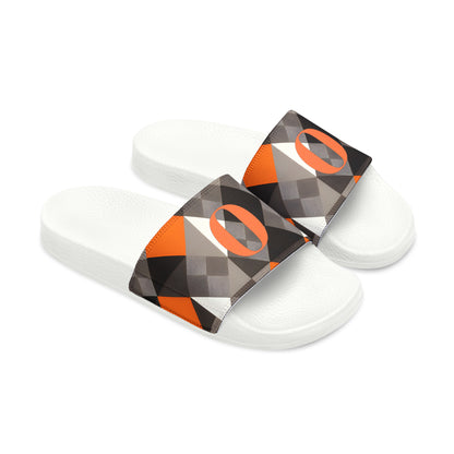 Orioles Fan Geo Print Youth PU Slide Sandals