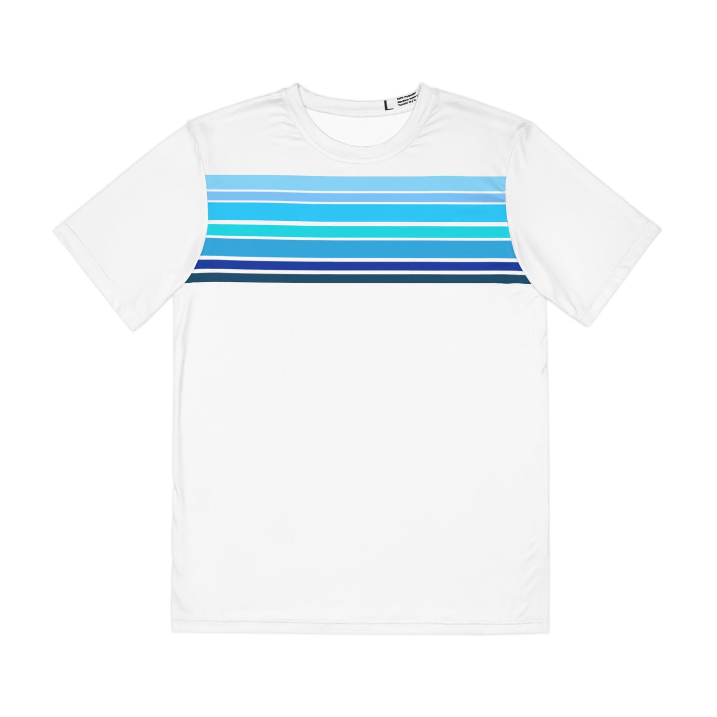 HLC  Blue Stripes Unisex Polyester Tee (AOP)