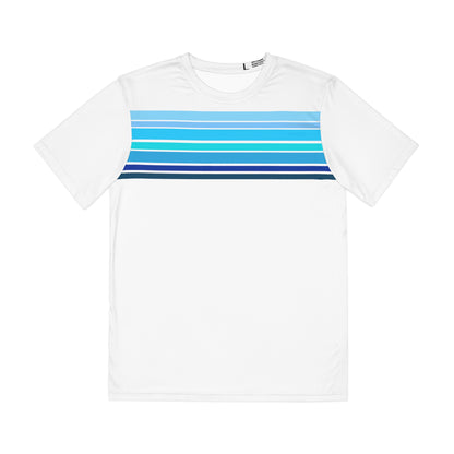 HLC  Blue Stripes Unisex Polyester Tee (AOP)