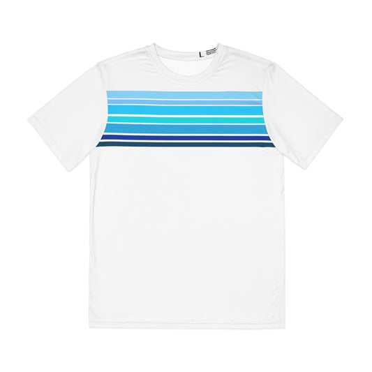 HLC  Blue Stripes Unisex Polyester Tee (AOP)