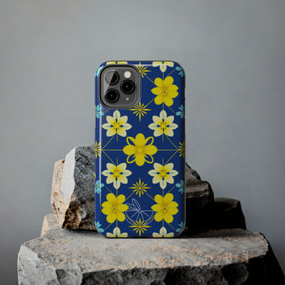 Vintage Yellow Flowers Tough Phone Cases