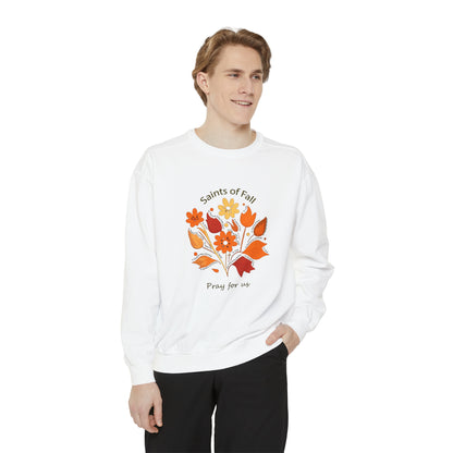 Saints of Fall Unisex Garment-Dyed Sweatshirt