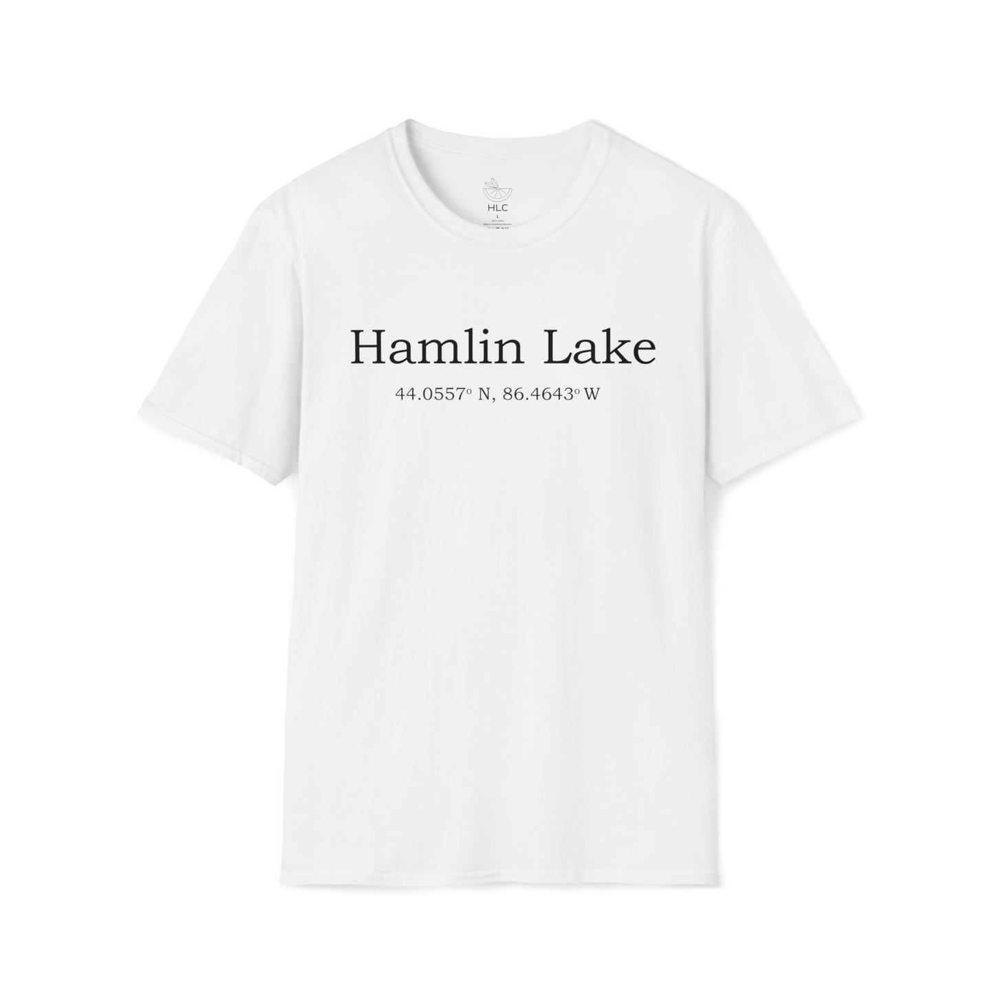 FCF Co. Hamlin Lake Coordinates Fishing Club Unisex Softstyle T-Shirt