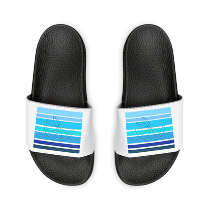 HLC Blue Stripes Youth PU Slide Sandals