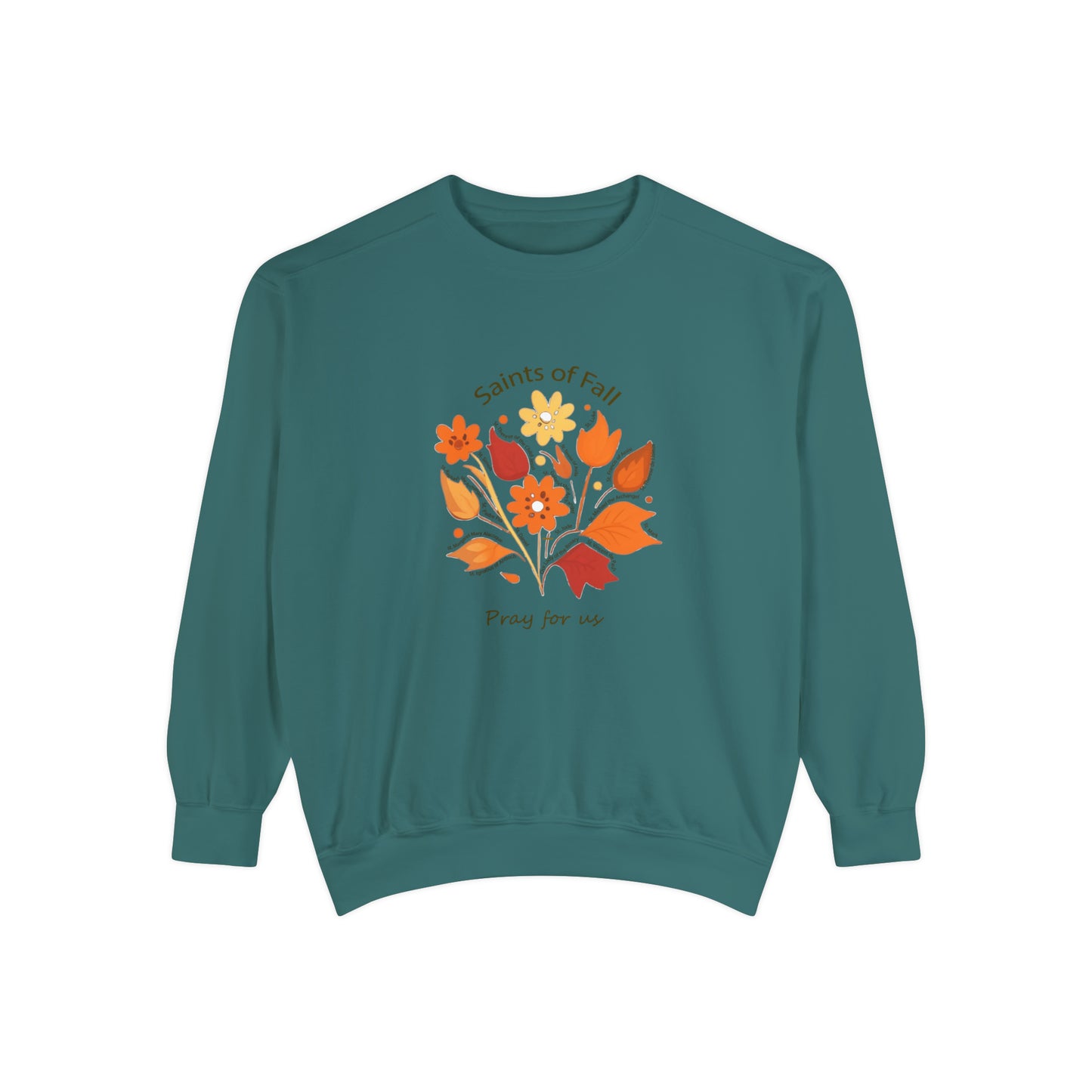 Saints of Fall Unisex Garment-Dyed Sweatshirt