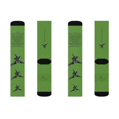 Saint Michael w/ prayer socks Sublimation Socks