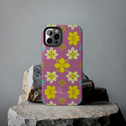 Vintage Yellow Flowers Tough Phone Cases