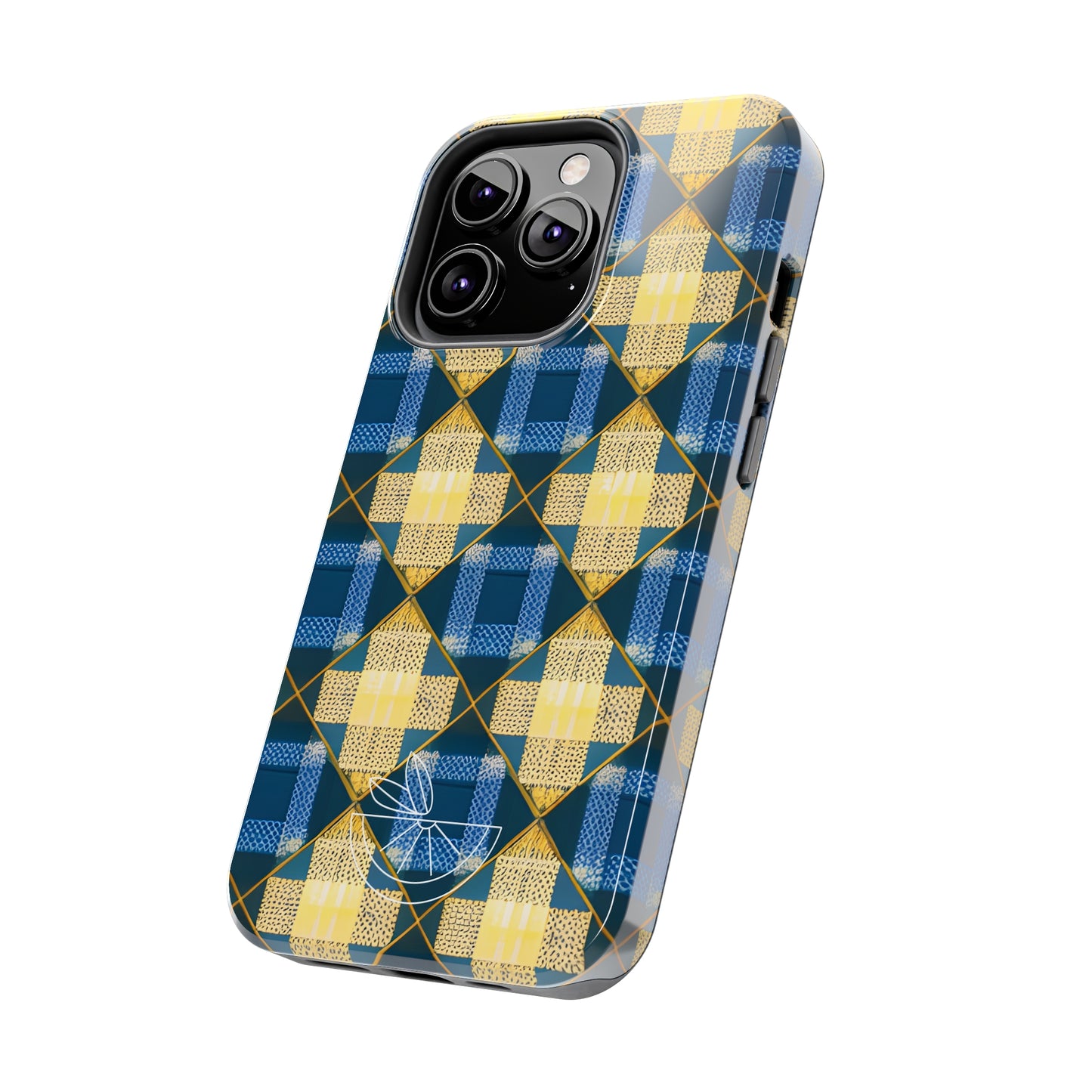 Blue and Gold Tough Phone Cases