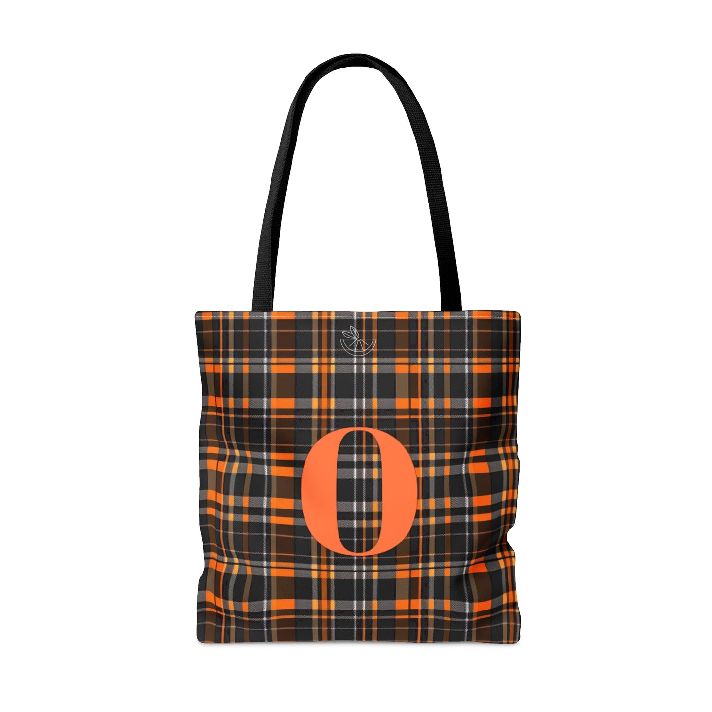 Orioles Fan Black and Orange Plaid Tote Bag (AOP)