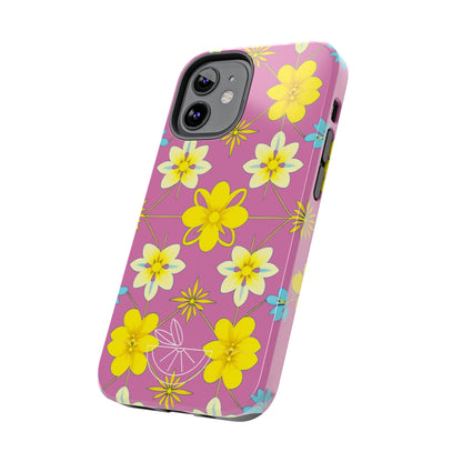 Vintage Yellow Flowers Tough Phone Cases