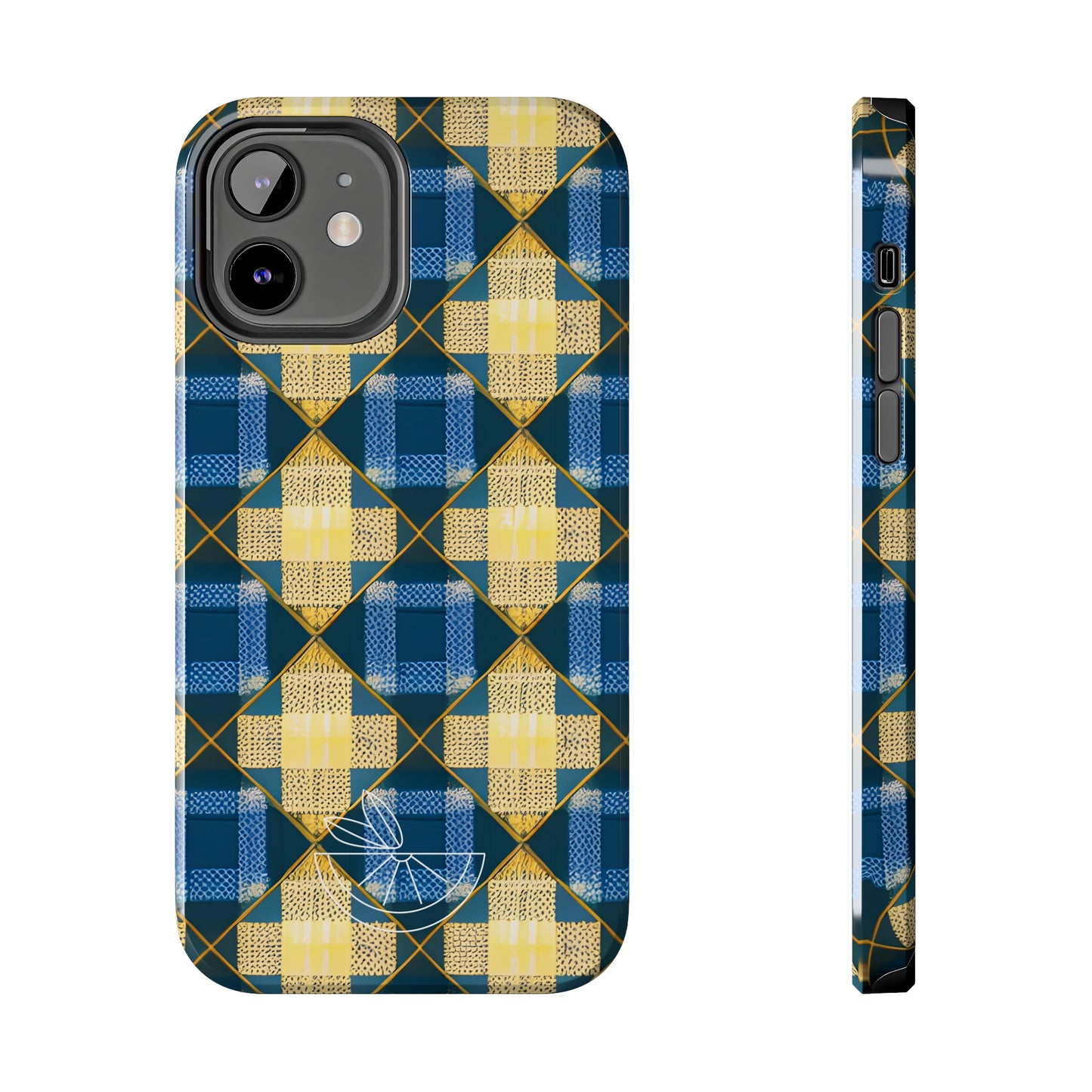 Blue and Gold Tough Phone Cases