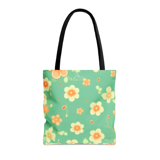 Vintage Coral Flowers Tote Bag (AOP)