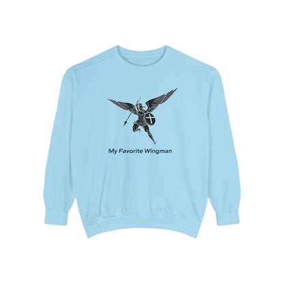 Archangel Saint Michael Unisex Garment-Dyed Sweatshirt