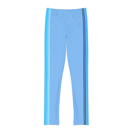 HLC Blue Stripes Youth Full-Length Leggings (AOP)