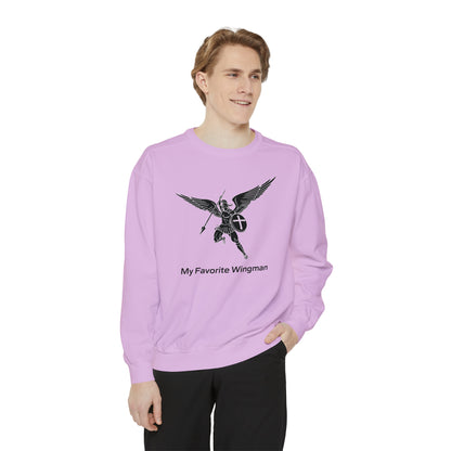 Archangel Saint Michael Unisex Garment-Dyed Sweatshirt