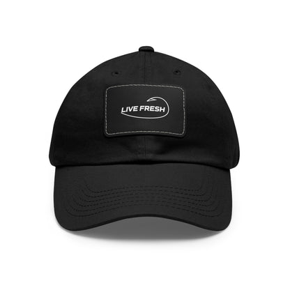 Fresh Coast Fishing Co. LIVE FRESH Hat with Leather Patch (Rectangle)