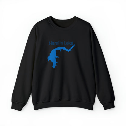 HLC Hamlin Lake Map Unisex Heavy Blend™ Crewneck Sweatshirt