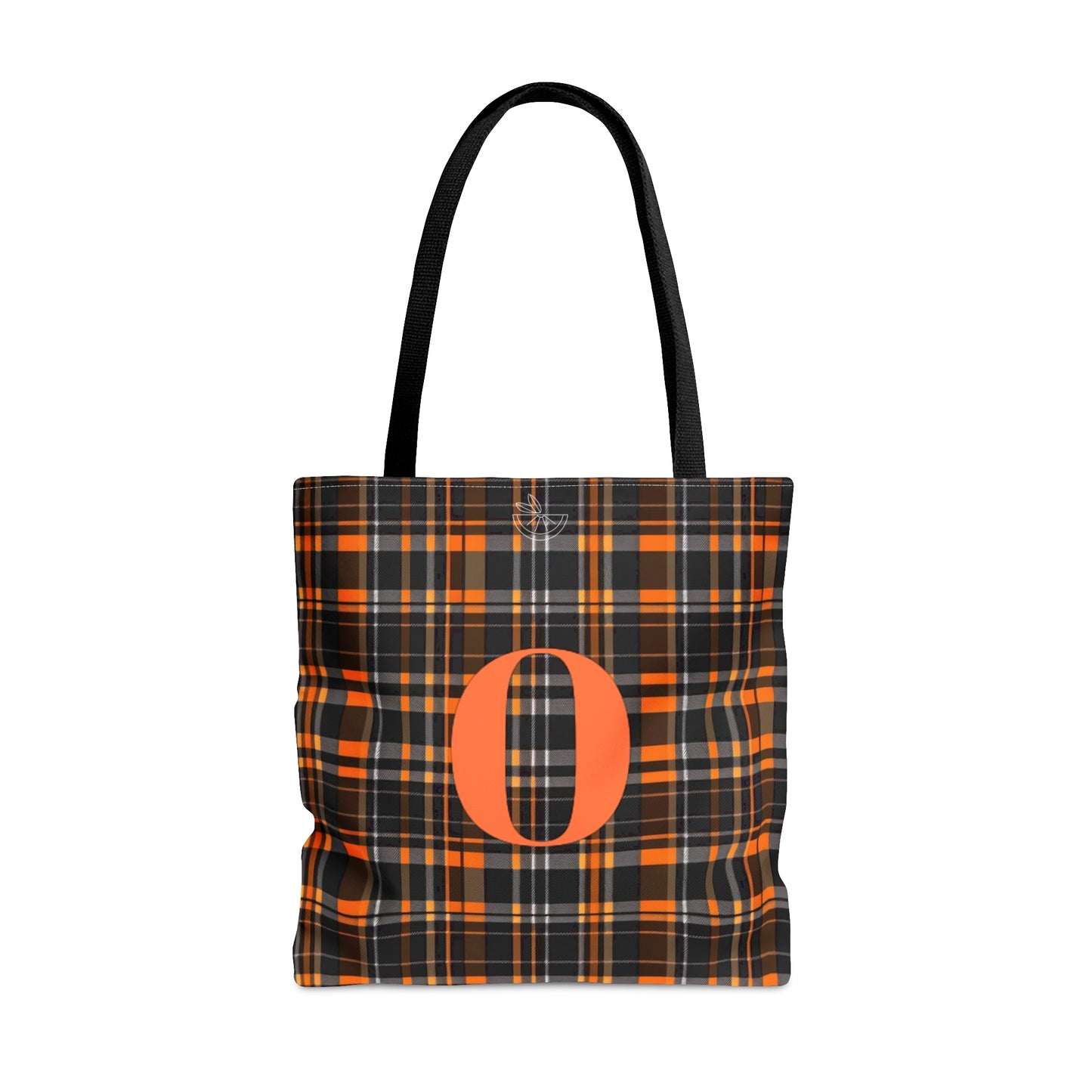 Orioles Fan Black and Orange Plaid Tote Bag (AOP)