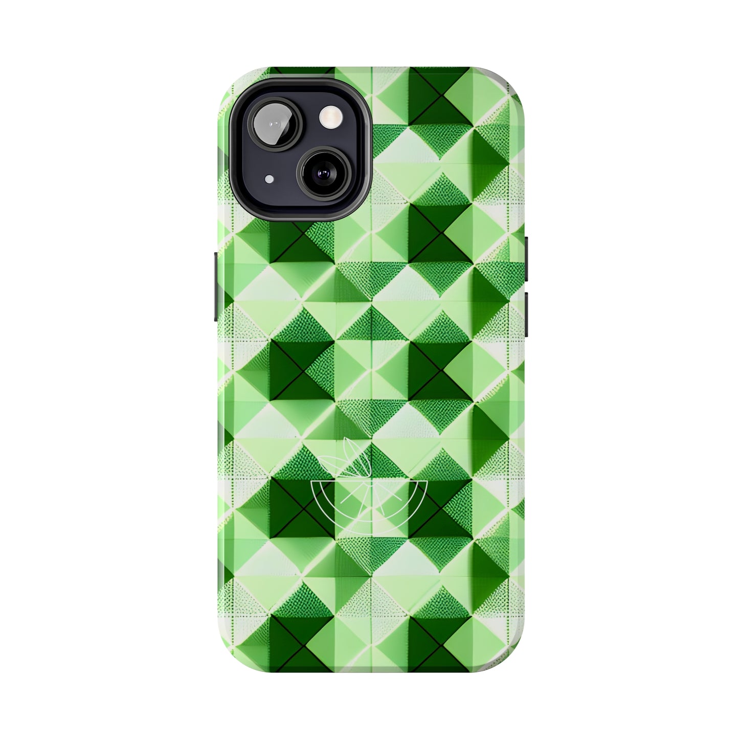 Go Green and White! Geo Print Tough Phone Cases