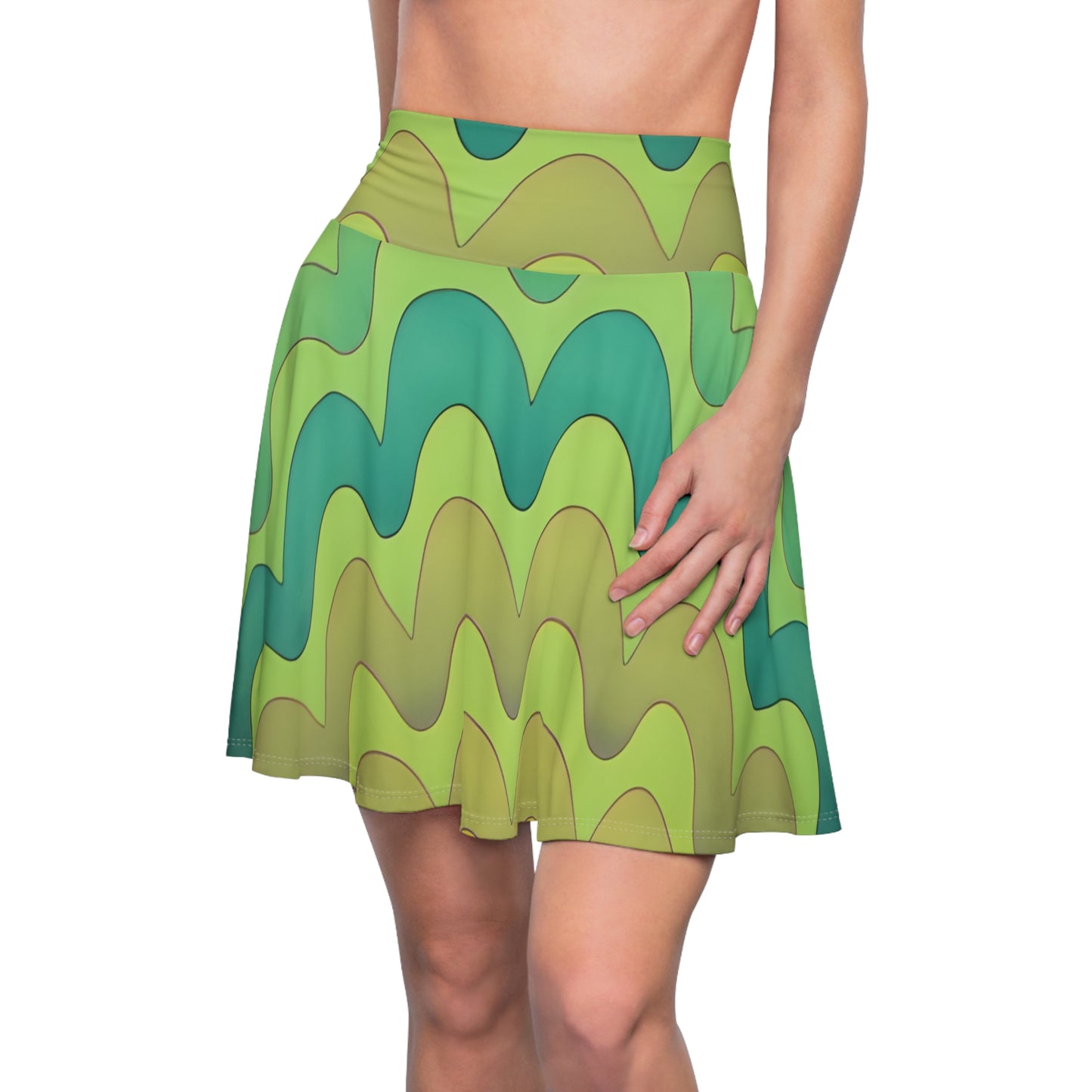 Retro print Women's Skater Skirt (AOP)