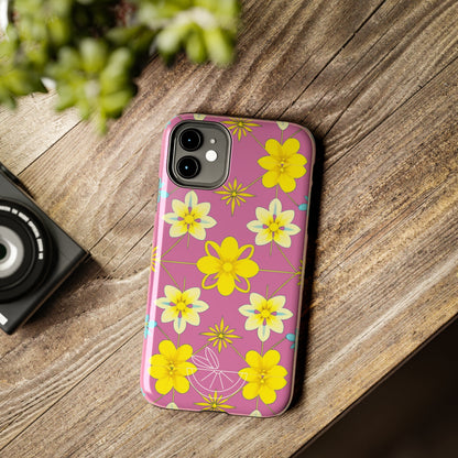 Vintage Yellow Flowers Tough Phone Cases