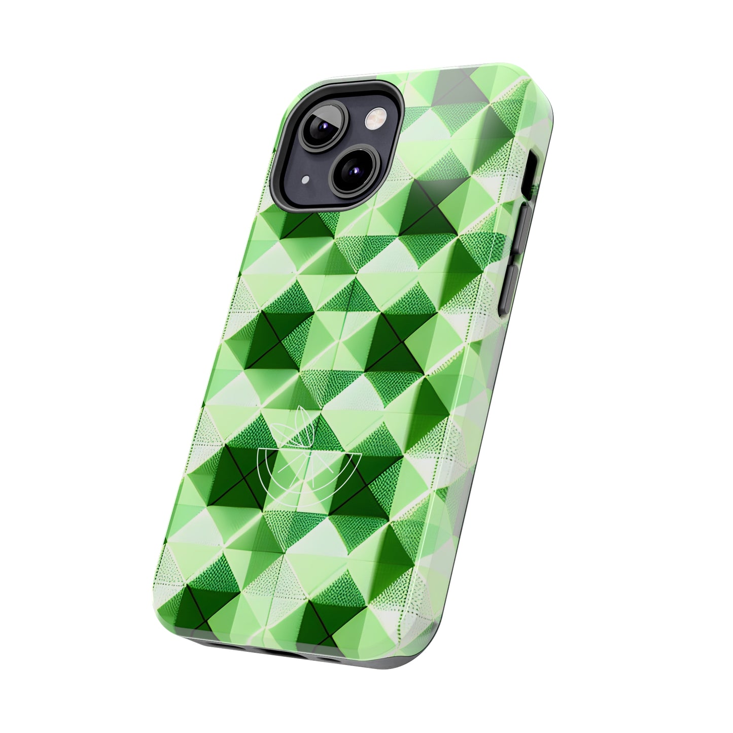 Go Green and White! Geo Print Tough Phone Cases