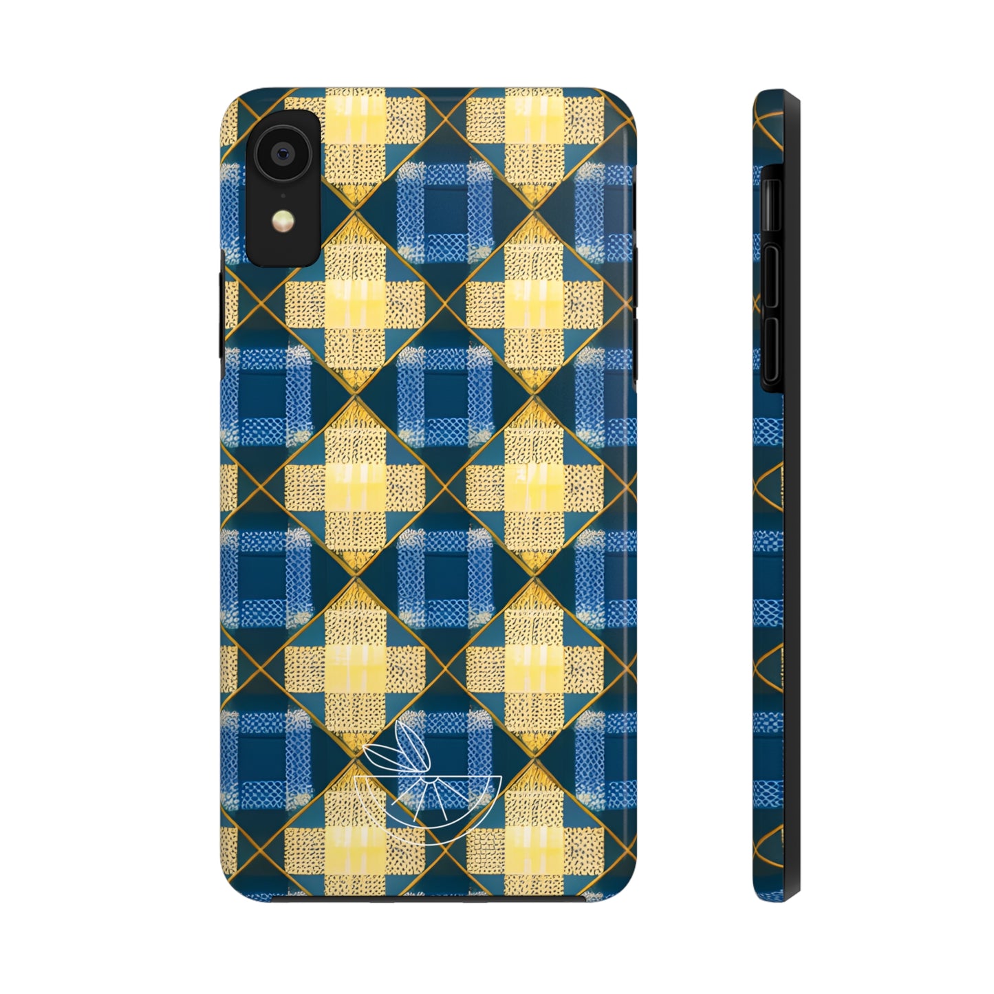 Blue and Gold Tough Phone Cases