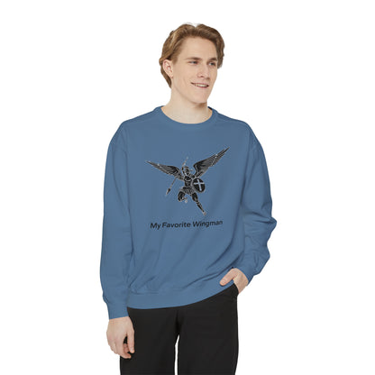 Archangel Saint Michael Unisex Garment-Dyed Sweatshirt