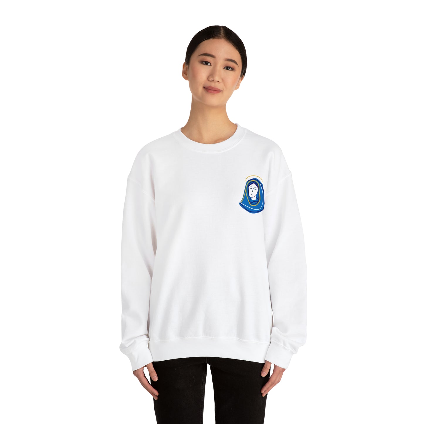 Hail Mary front graphic Unisex Heavy Blend™ Crewneck Sweatshirt