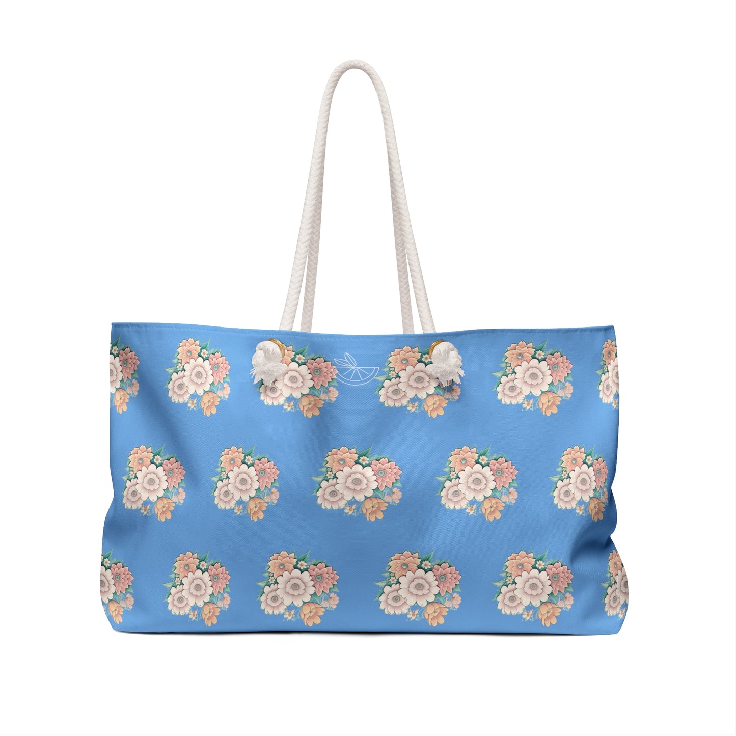 Hail Mary Flowers Blue Weekender Bag