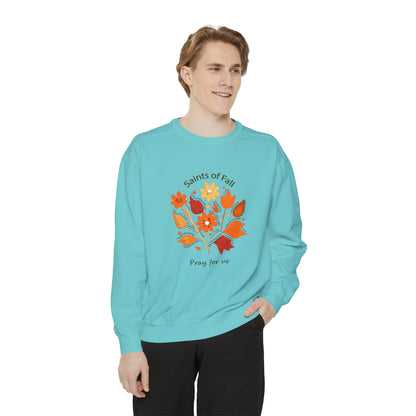 Saints of Fall Unisex Garment-Dyed Sweatshirt