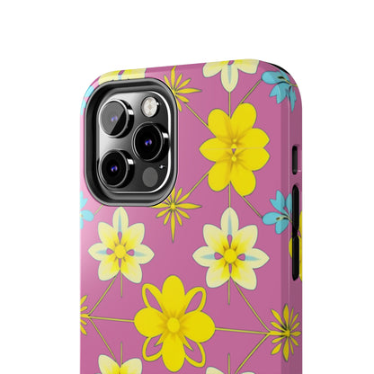 Vintage Yellow Flowers Tough Phone Cases