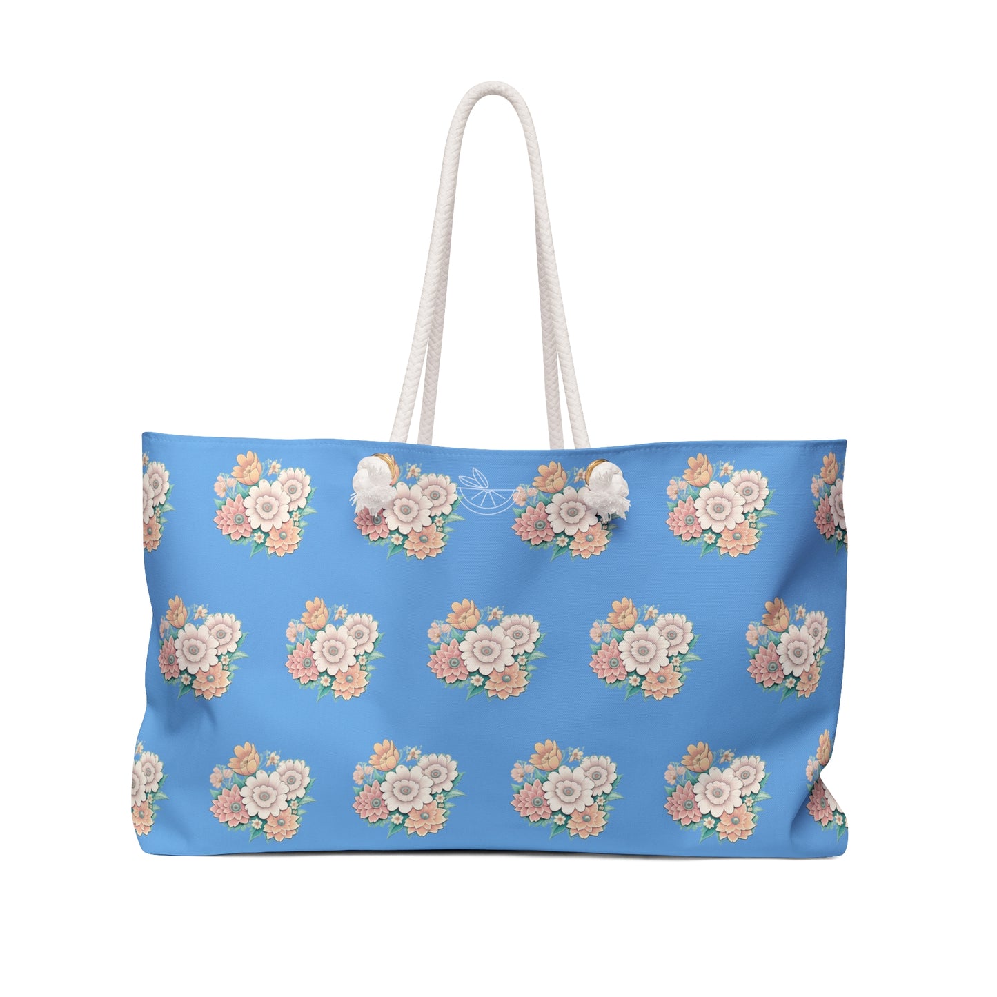 Hail Mary Flowers Blue Weekender Bag