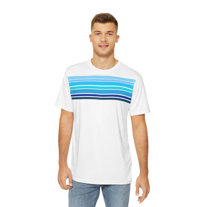 HLC  Blue Stripes Unisex Polyester Tee (AOP)