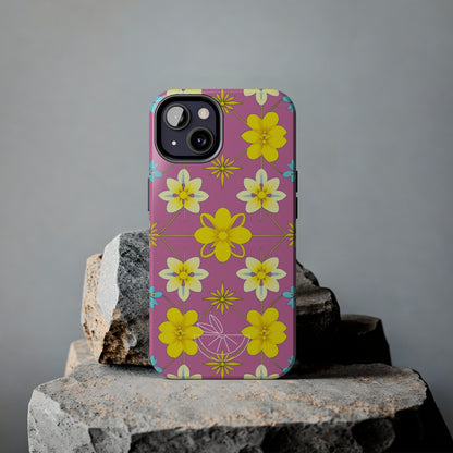 Vintage Yellow Flowers Tough Phone Cases