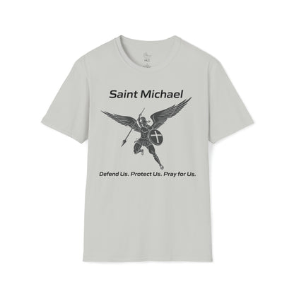 Archangel Saint Michael Art Design w/ prayer Unisex Softstyle T-Shirt