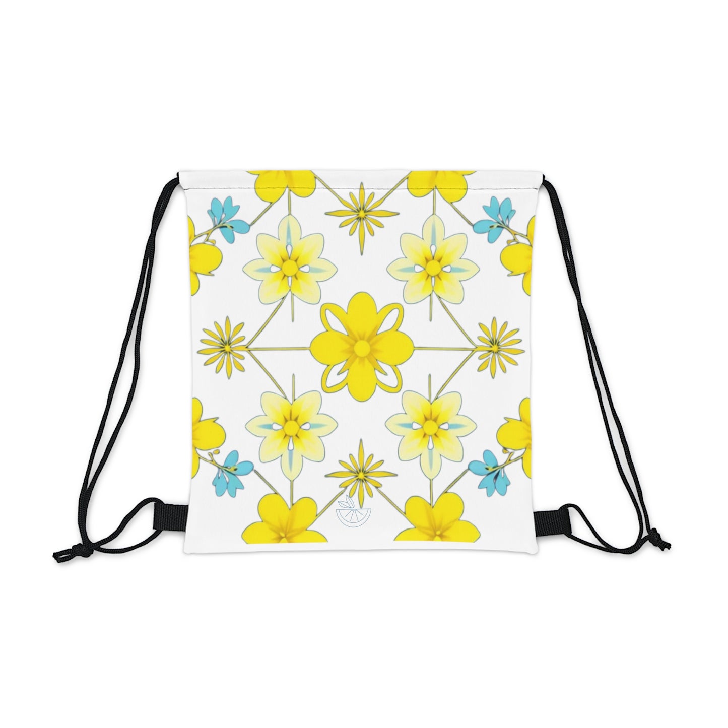 Vintage Yellow Flowers Outdoor Drawstring Bag