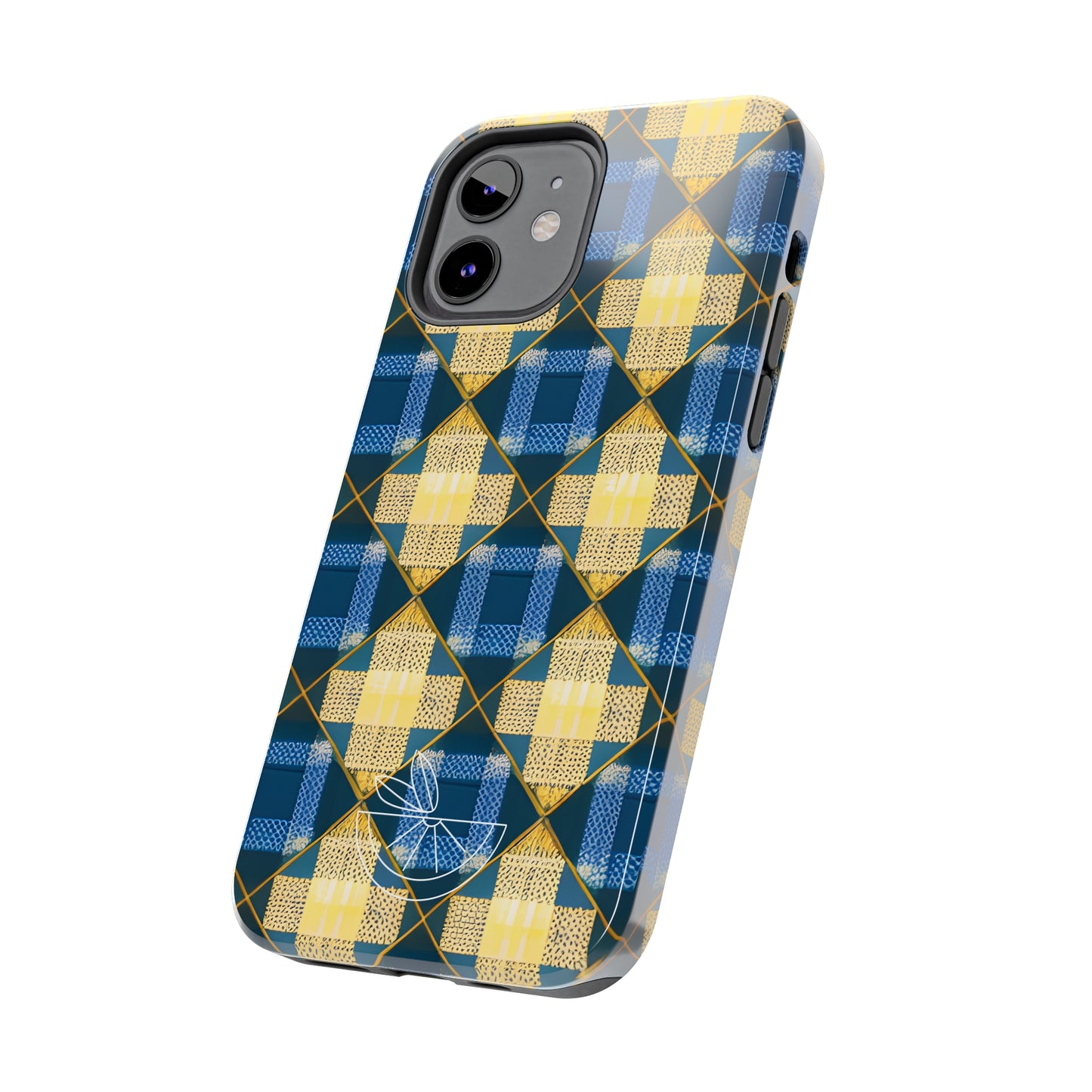 Blue and Gold Tough Phone Cases