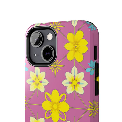 Vintage Yellow Flowers Tough Phone Cases