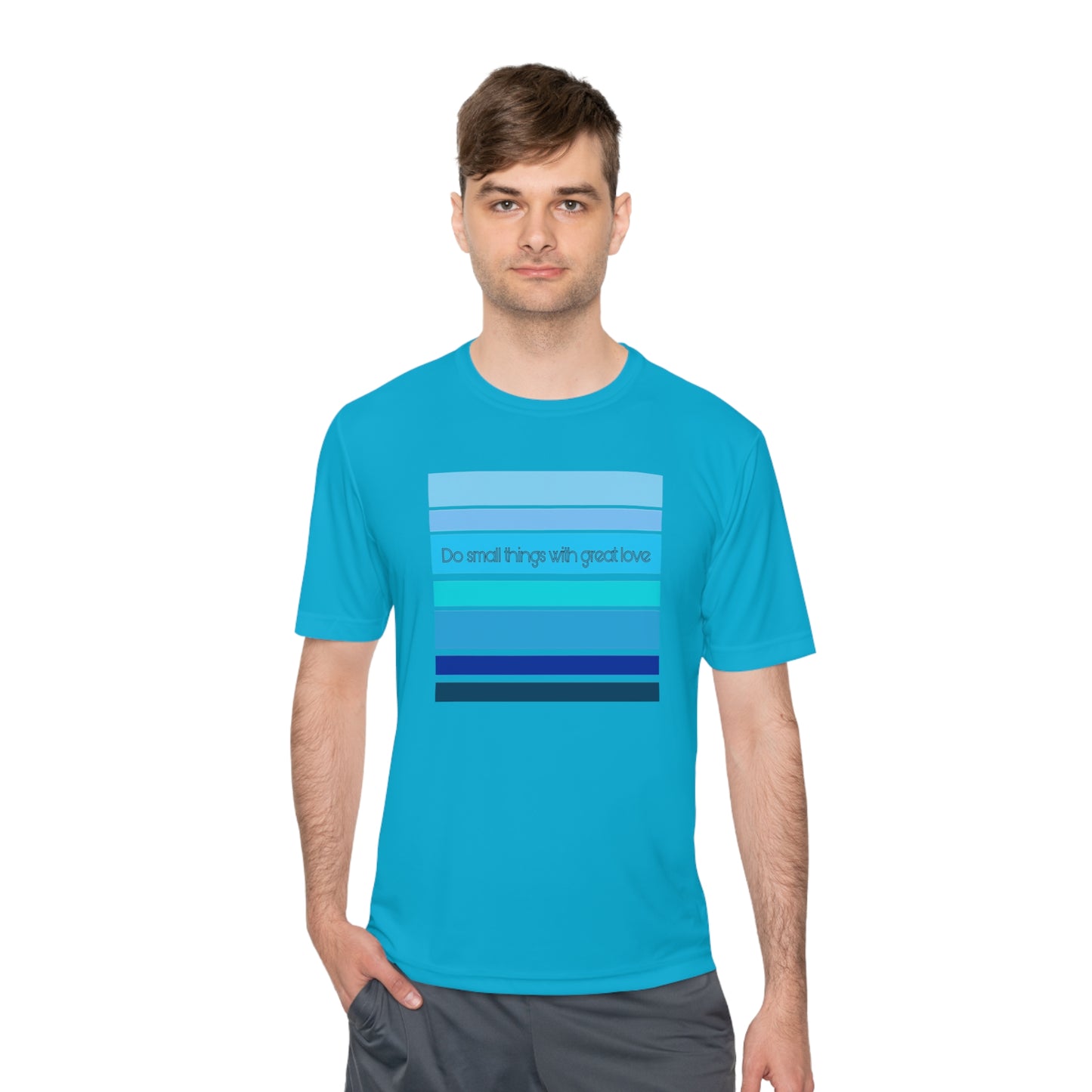 HLC Blue Stripes Unisex Moisture Wicking Tee