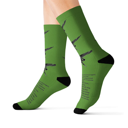 Saint Michael w/ prayer socks Sublimation Socks