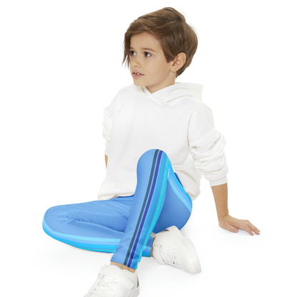 HLC Blue Stripes Youth Full-Length Leggings (AOP)