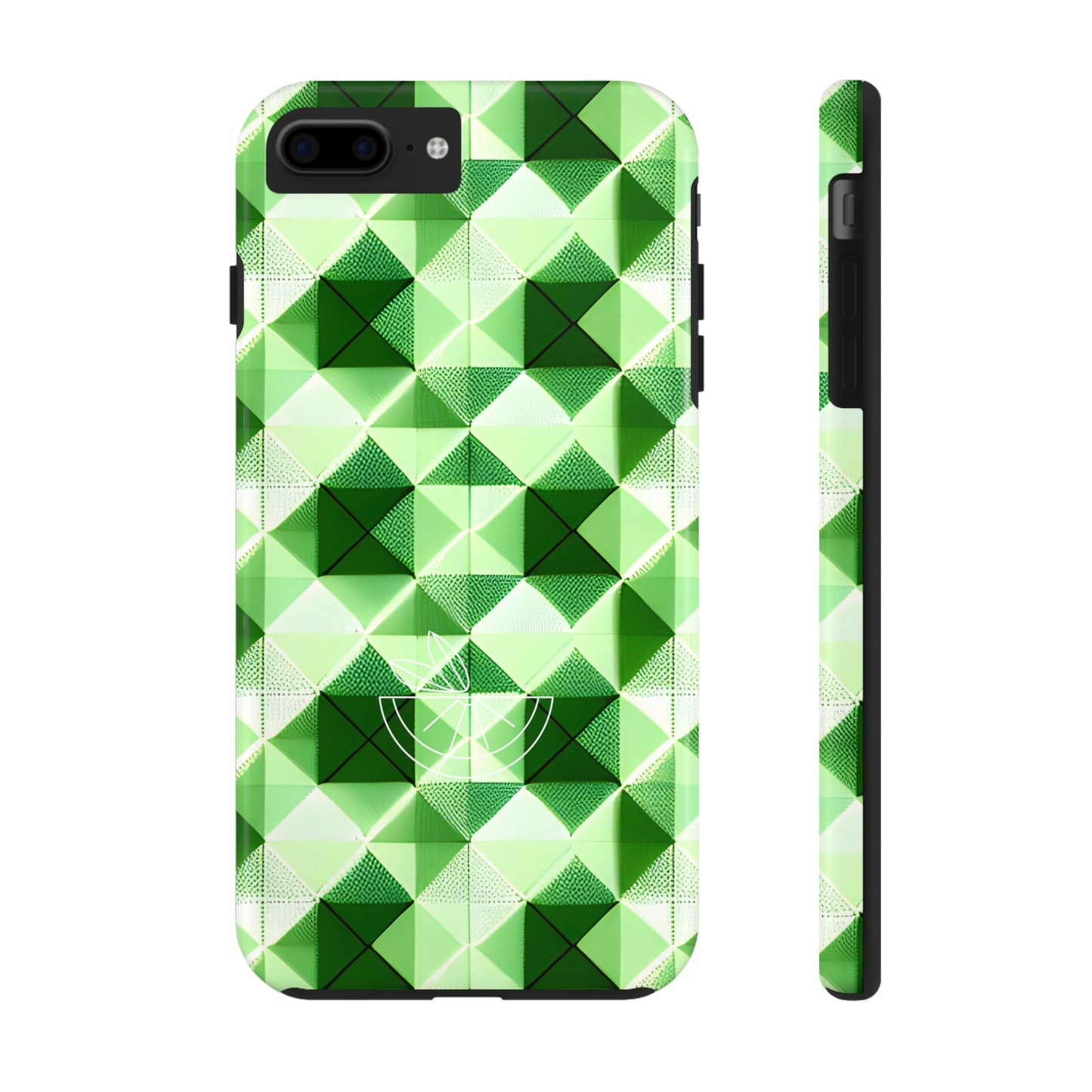 Go Green and White! Geo Print Tough Phone Cases