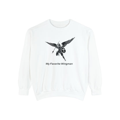 Archangel Saint Michael Unisex Garment-Dyed Sweatshirt