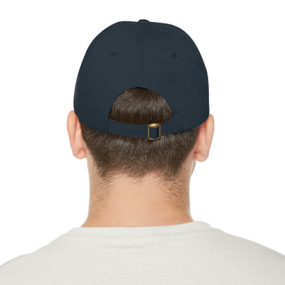 HLC Blue Stripes Dad Hat with Leather Patch (Rectangle)