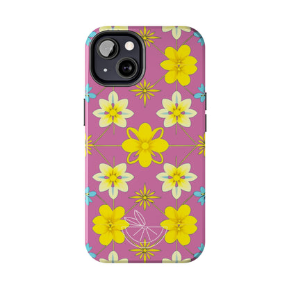 Vintage Yellow Flowers Tough Phone Cases