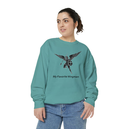 Archangel Saint Michael Unisex Garment-Dyed Sweatshirt